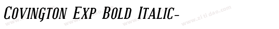 Covington Exp Bold Italic字体转换